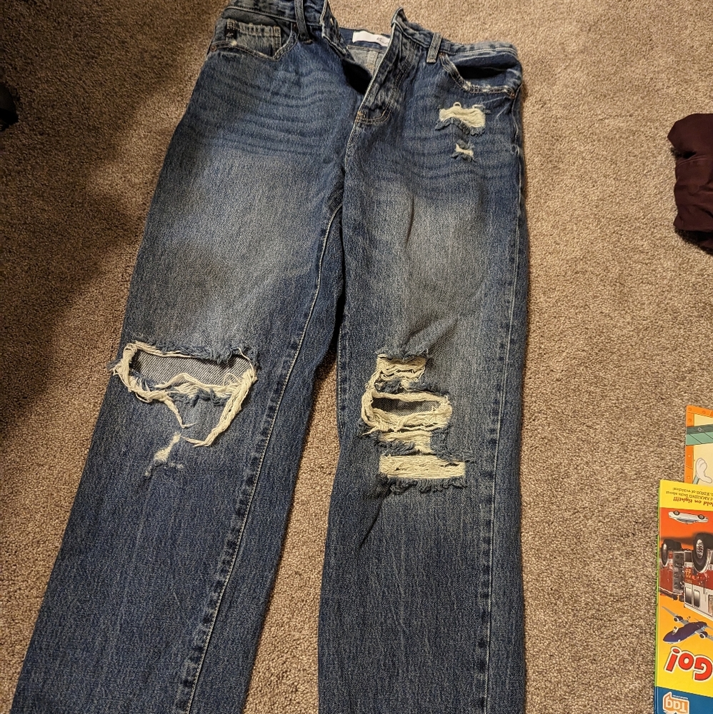 Kancan cropped ankle ripped boyfriend jean 27